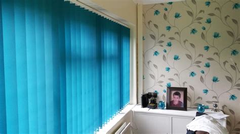 Blue Vertical Bedroom Blinds | Custom Window Blinds