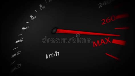 K Car Speedometer With Speed Level Scale Animation Stock Video