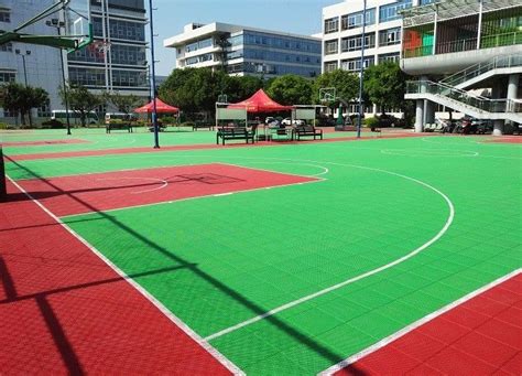 Portable Outdoor Basketball Court Flooring Easy Installation High Performance