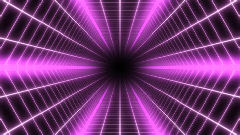 Retro Synthwave 80s Glowing Pink Neon Grid Hexagon Tunnel Net Lines 4k