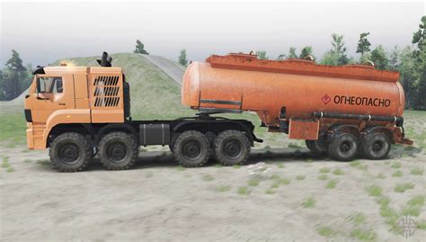 KAMAZ 65228 Para Spin Tires