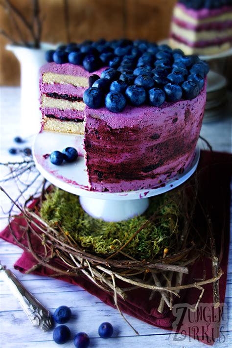 Naked Cake Mit Lavendel Und Heidelbeeren Zungenzirkus Artofit