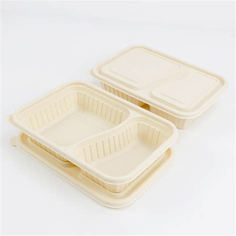 Biodegradable Corn Starch Food Container Disposable Plastic Takeaway