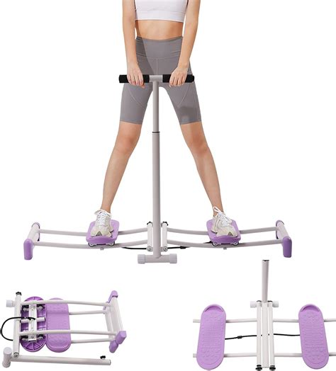 Pelvic Hip Trainer Folding Leg Exercise Equipment Inner Thigh Exerciser Home Gym Purple