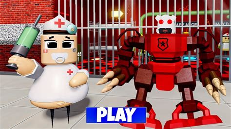 Playing As Barry S Mech Robot In Doctor Baby Barry S Prison Run Obby