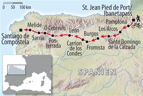 Radreise Jakobsweg Spanien Nach Santiago De Compostela