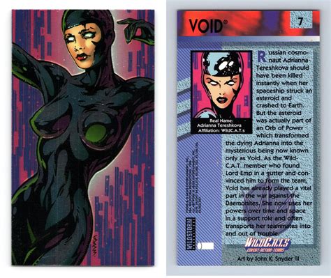 Void 7 Wildc A T S 1994 Wildstorm Chrome Trading Card