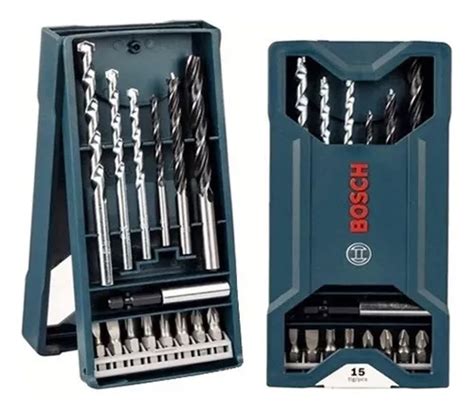 Juego Set Mechas Puntas Bosch 15 Piezas Mini X Line