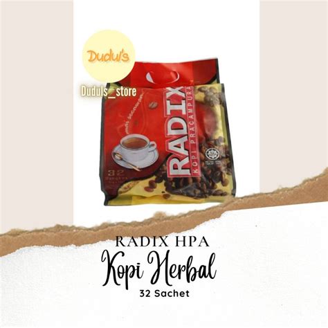 Kopi Pracampuran Radix Hpa Malaysia Sachet Shopee Indonesia