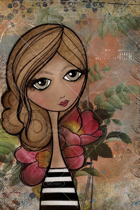 Instant Digital Download Whimsical Girl Digital Art Print 12 Etsy