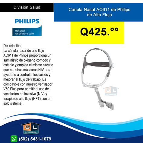 C Nula Nasal De Alto Flujo Ac De Philips Talla M Y L Gl