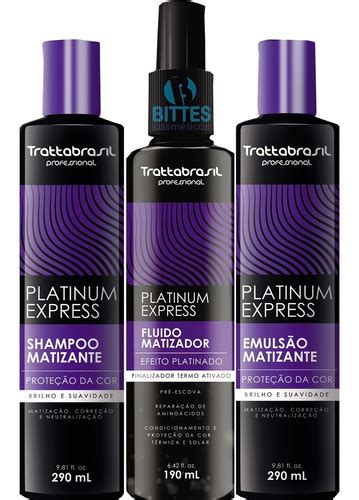 Kit Platinum Express Trattabrasil Professional Matizador Parcelamento