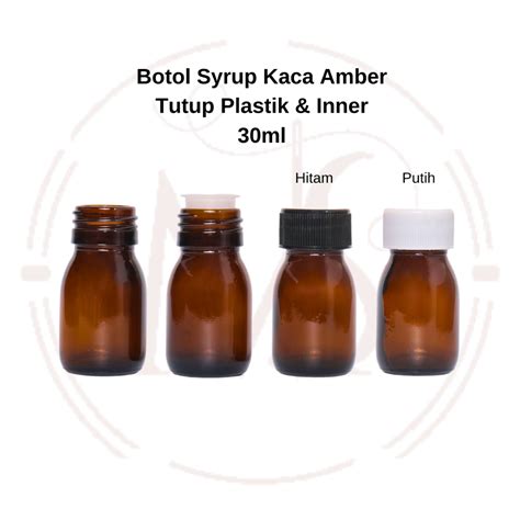 Jual Botol Syrup Kaca Ml Amber Botol Kaca Ml Tutup Plastik