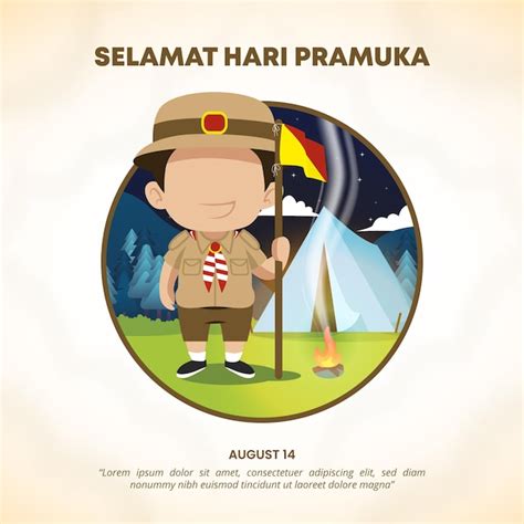 Square Selamat Hari Pramuka O Happy Indonesian Boy Scout Day