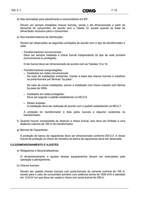 Nd 31 Projetos De Redes De Distribuição Aéreas Urbanas Pdf