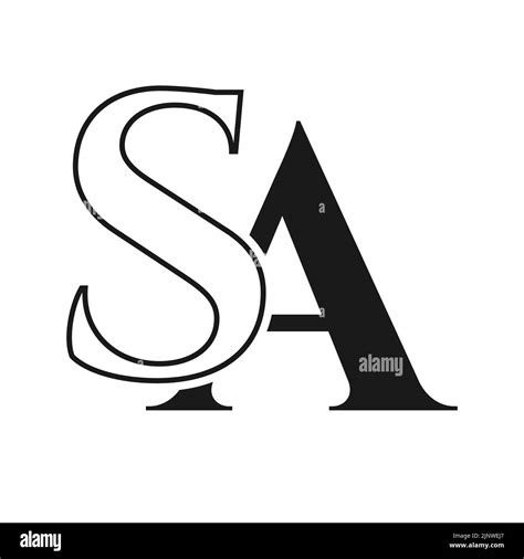 Initial Letter Sa As Logo Design Template Monogram Letter Sa Luxury