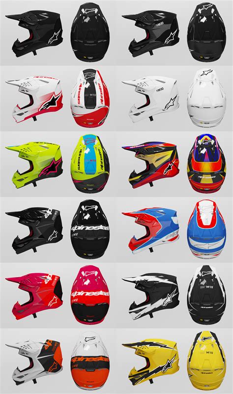 2024 Alpinestars Supertech M10 Helmets MX Simulator