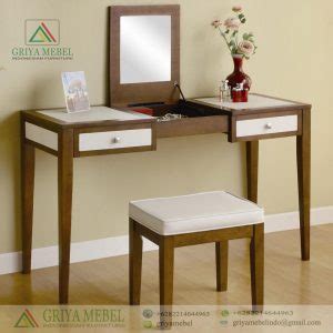 Meja Makeup Minimalis Retro Jati Griya Mebel