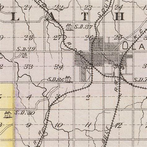 Vintage Map Of Johnson County Kansas 1887 By Teds Vintage Art