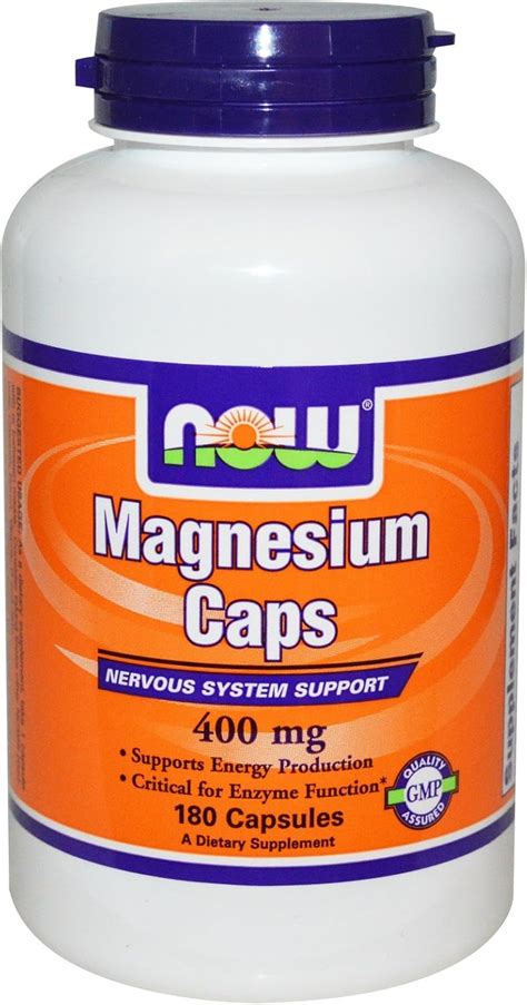 Now Magnesium 400 Mg Capsules 180 Capsules Buy Online At Best Price