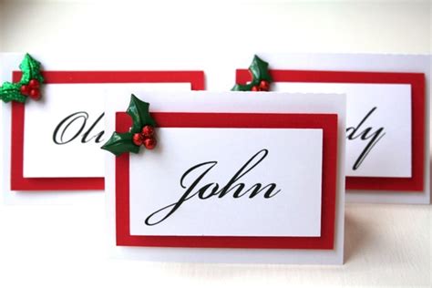 Items similar to Christmas Dinner Table Cards Holiday Table Cards Food ...