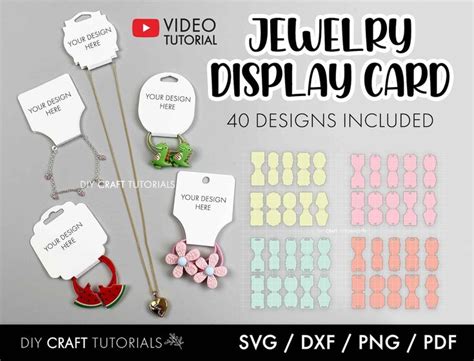 Jewelry Display Svg Jewelry Card Template Jewellery Card Svg