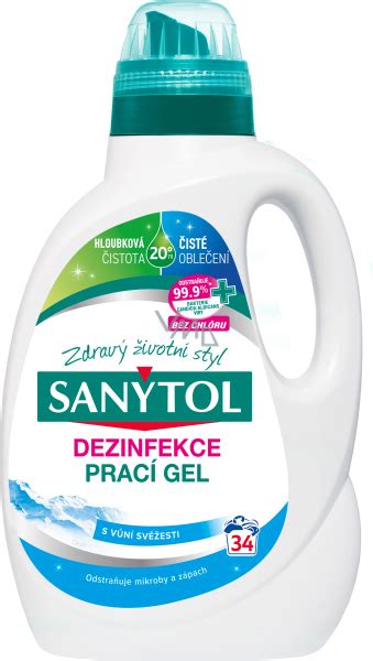 Sanytol Dezinfekce s vůní svěžesti univerzální gel na praní 34 dávek 1