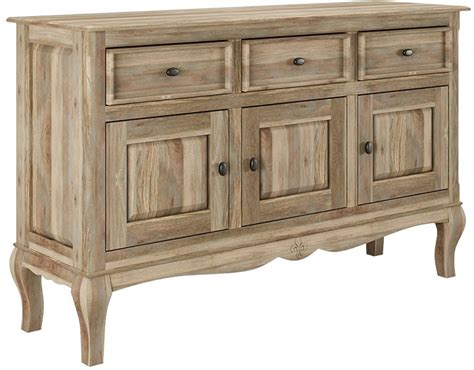 Fleur French Style Door Washed Grey Sideboard Made In Solid Rustic