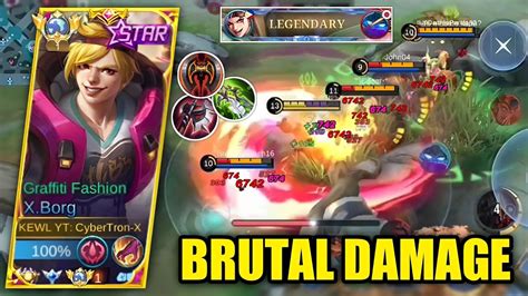 X Borg Brutal Damage Hyper Build Is So Op Mlbb Youtube