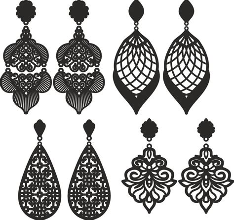 Earring Templates For Laser Cutting Decoration Pattern Cut Etsy