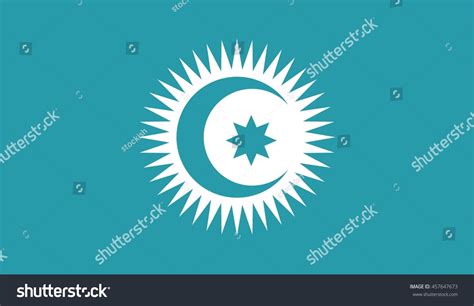 Turkestan Flag Stock Vector 457647673 - Shutterstock