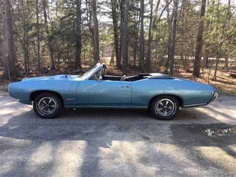 1968 Pontiac Gto Convertible Alpine Blue Black For Sale Photos