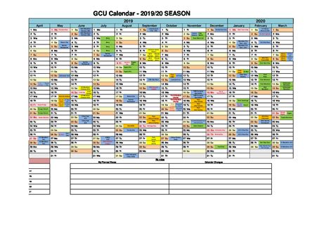 Gcu 2024 Calendar Printable Calendars At A Glance