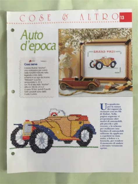 Schema Punto Croce Auto D Epoca Quadretto Auto Macchine Eur