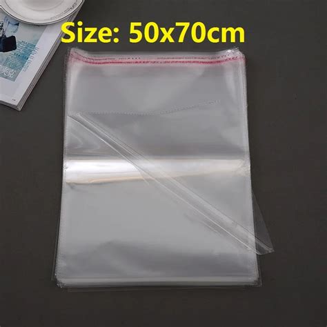 Pcs X Cm Clear Resealable Cellophane Poly Pvc Big Large Bags