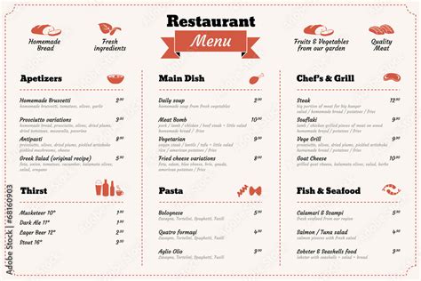 restaurant food menu design template Stock Vector | Adobe Stock