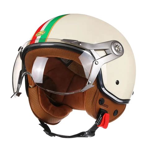 Casque De Moto Vintage Tt Cocascos Jet Avec Visi Re Quitation Hurbike