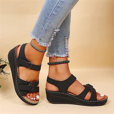 Low Wedge Sandals For Women