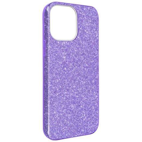 Funda Iphone 13 Pro Max Purpurina Extraíble Silicona Semirrígida Morado