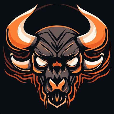 Grabado De Calavera De Toro Vintage Vector Premium