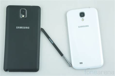 Samsung Galaxy S4 Vs Note 3 Size