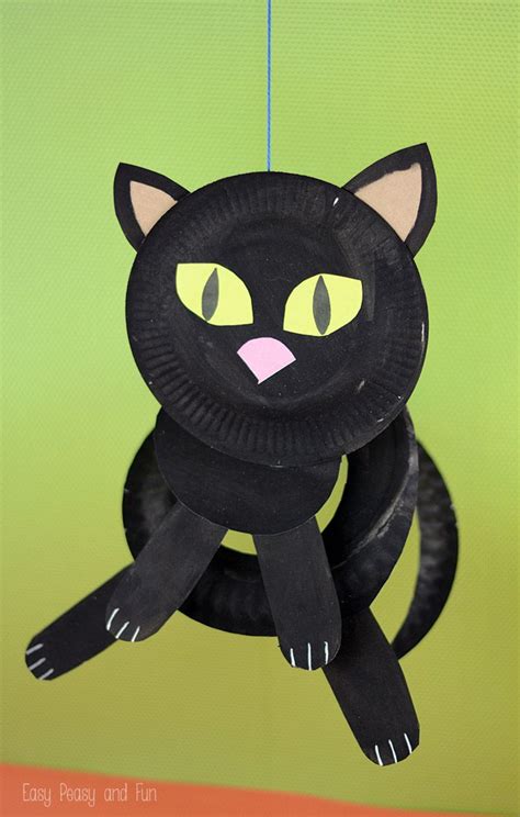 Black Cat Paper Plate Craft - CRATFRA