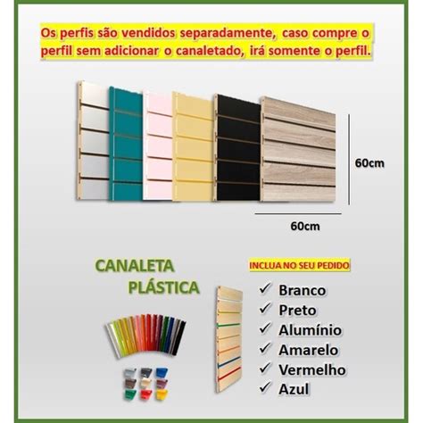 Painel Canaletado Expositor Mdf 60x60 Varias Cores Perfil Canaletado