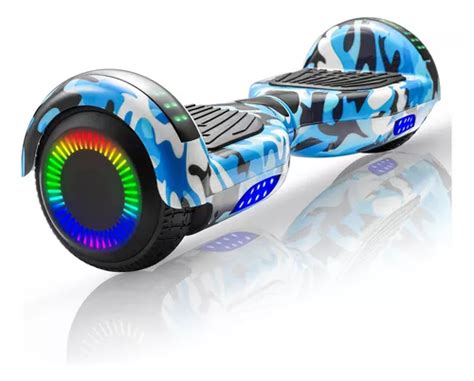 Patineta Electrica Hoverboard Led Altavoz Bluetooth Color Azul Honey