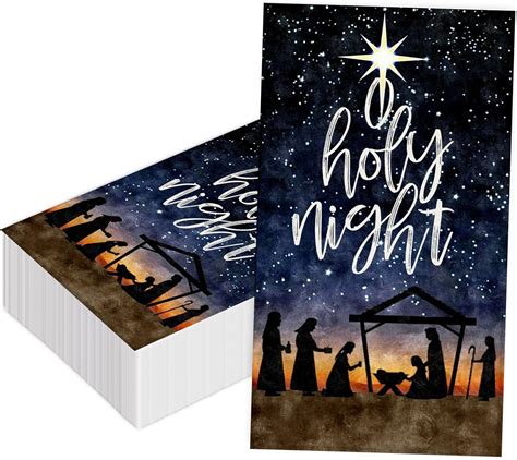 Amazon Jarthenaamcs Pcs Christmas Guest Napkin Holy Night