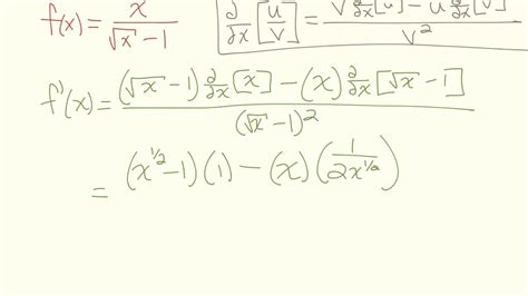 Derivatives Quotient Rule Ex 2 Youtube