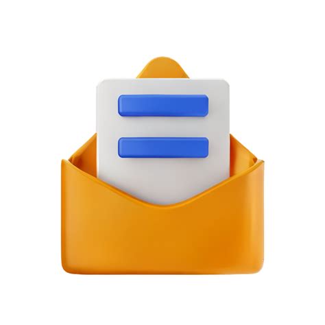 Mail 3d Rendering Icon Illustration 28542441 Png