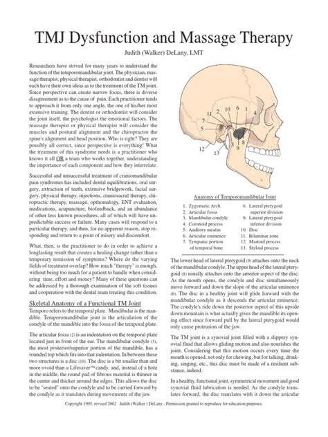 Pdf Tmj Syndrome And Massage Dokumen Tips