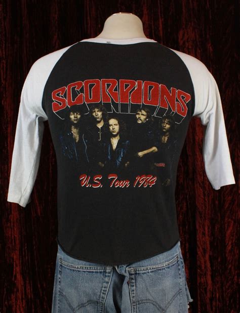 Vintage Scorpions Concert T Shirt 1984 Us Tour Jersey Small Etsy