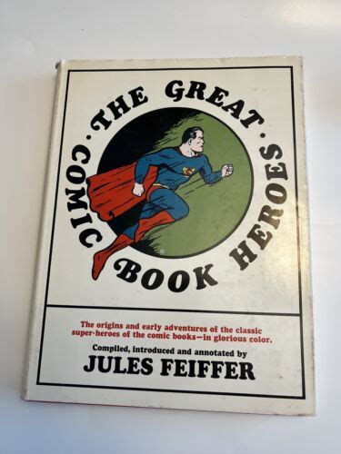 The Great Comic Book Heroes Hard Cover Book Jules Feiffer Amazing